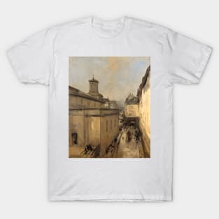 View of Notre Dame de Lorette and Rue Flechier in Paris by Antoine Vollon T-Shirt